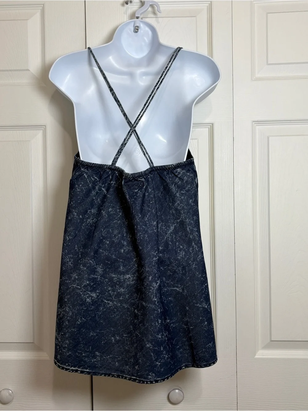 True Religion Blue Dream Wash A Line Tank Top